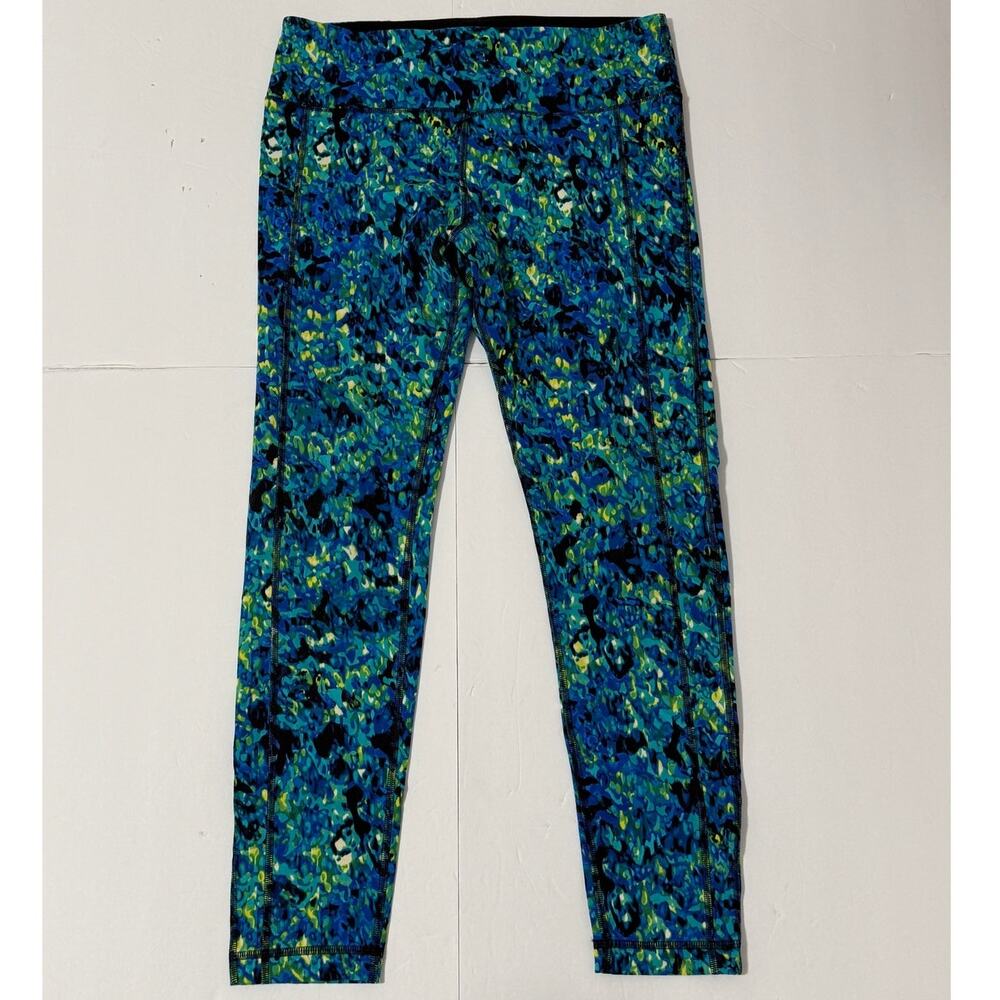 Soma Sport High Rise Leggings, Multicolored Abstract Print, Size M